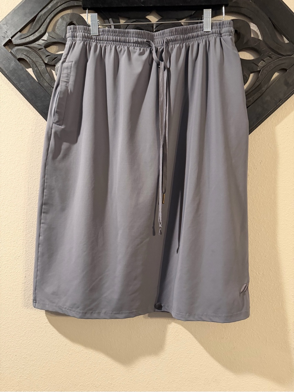 Women's Gray Active Drawstring Skort with Pockets